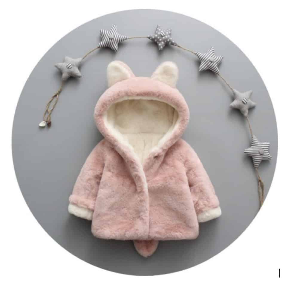 Little Girl Cute Baby Animal Faux Fur Winter Coat