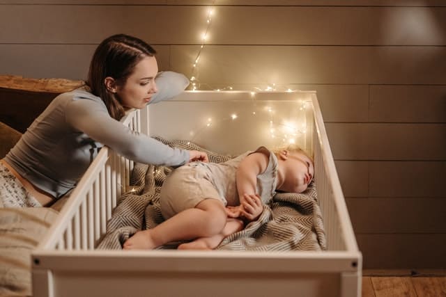 Baby Moves Around In Crib While Sleeping