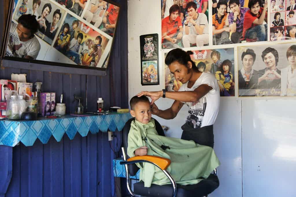 Cutting Baby's Hair at Home