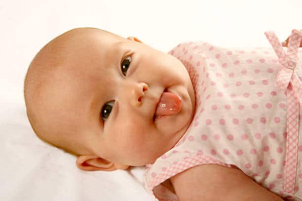 Newborn's Habit of Sticking Out Their Tongue