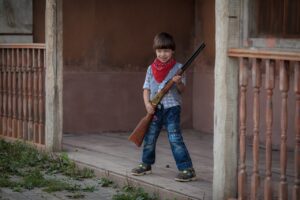 country, cowboy, gun, baby, boy, kids, west, texas, shirt, village, white